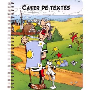 CAHIER DE TEXTE Clairefontaine 812970C - Un Cahier de Textes à Spirale ''Asterix - Idefix'' 164 Pages 17x22 cm Grands Carreaux, papier 90g, 12 p116