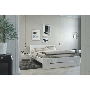 Boston Lit Adulte Contemporain Decor Blanc L 140 X L 190 Cm Achat Vente Structure De Lit Boston Lit 140x190 Cm Blanc Soldes Sur Cdiscount Des Le 20 Janvier Cdiscount