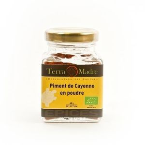 ÉPICES & HERBES TERRA MADRE - Piment de Cayenne en poudre bio 40 g - Inde
