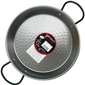 /Ø 28 cm Fabriqu/é en Espagne Po/êle /à Pa/ëlla Profonde Acier /Émaill/é Vitrifi/é Plat /à Paella 4,3 L Rev/êtement Antiadh/ésif Wok avec Poign/ées Menax