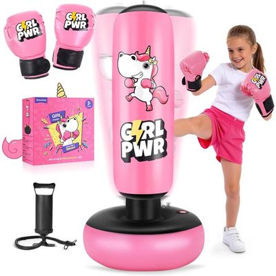 Sac De Frappe Interactif Enfants – Lumières, Effets Sonores, 4 Modes De Jeu, Suivi Des Scores – Inclut Gants, Pour 6-12 Ans