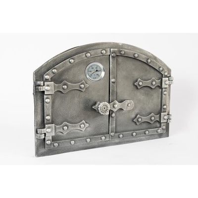 Porte De Four En Fonte 115 X 78 Cm Avec Thermomètre, Pour Four à Pizza/fumoir - Neuf