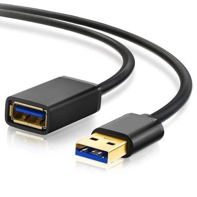 Short USB 3.0 Extension Cable USB-A Extender Male To Female 5Gbps (1FT,2-Pack