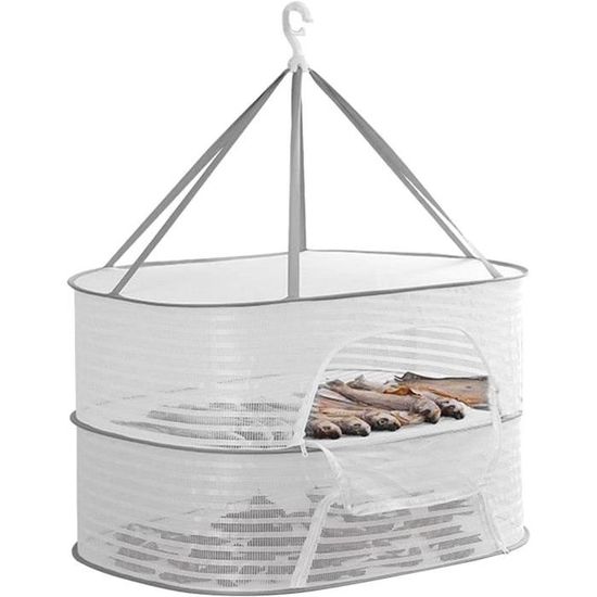 Wanjorlay Séchoir à Chandail 3 Niveaux Suspendu – Étendoir Pliable Pour Linge Délicat, Pulls & Maillots, Gris