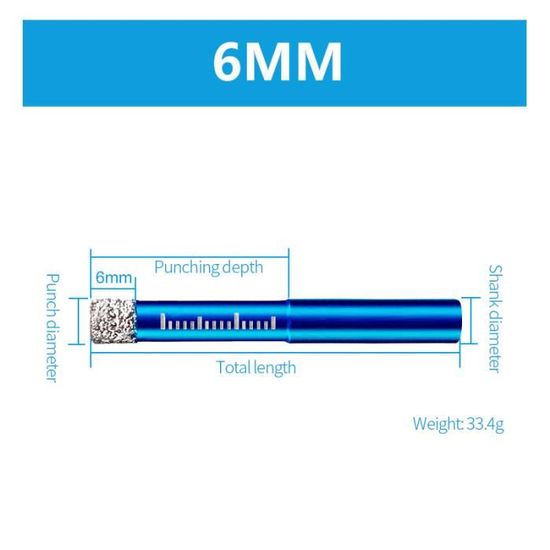 Foret à Verre - Mèches De Scie Cloche à Revêtement Diamanté - Shipenophy - 6mm - 10pcs