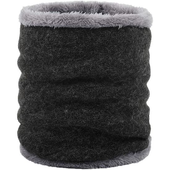 Enfant SEFIRST 2 Pièces Pour Femme Et Homme, Polaire Cache Cou, Gaiter Masque Cagoule Cache-Cou Hiver écharpe Coupe-Vent Ski Élastique Épais Snood Pour Moto Ski Marche Course Voyage, Noir Tour De Cou