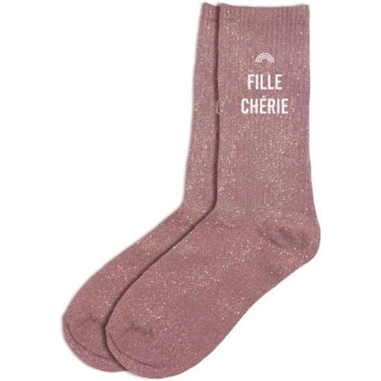 Paire De Chaussettes Fantaisie Licorne - Taille 39-43 - Modèle Féérique Rose/Noir Unisexe
