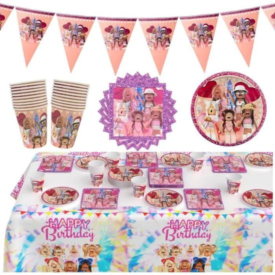 SUNSK Vaisselle De Fête Game Party Supplies Service De Table En