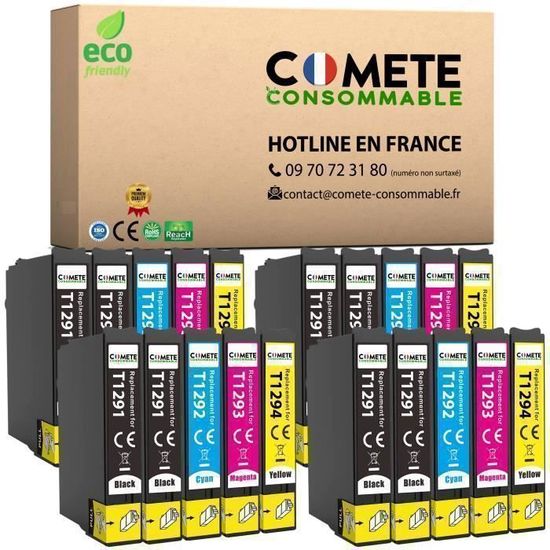 T1295 - 20 Cartouches d'encre compatibles EPSON T1295 Pomme - COMETE ...
