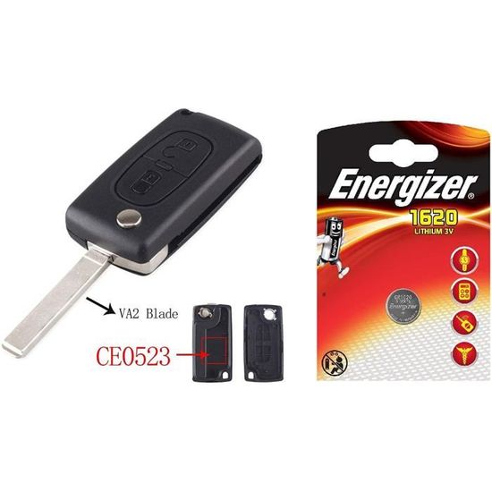 COQUE CLÉ COMPATIBLE Peugeot CE0523 107 207 307 308 407 2 Boutons - Foto 3