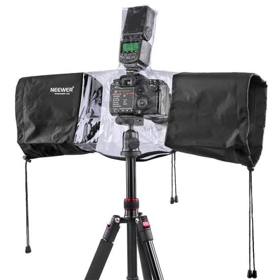 Housse Imperméable Pour Appareil Photo Reflex - Avec Fenêtre Transparente, Longueur Objectif Jusqu'à 22 Cm, Protection Pluie/poussière