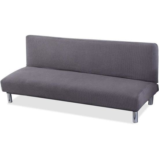 YancLife Housse De Canapé Sans Bras 3 Places Extensible Lavable - Protection Canapé Lit Gris