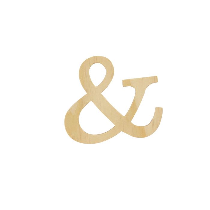 Alphabet en bois 11,5cm Sigle et - Artémio Beige