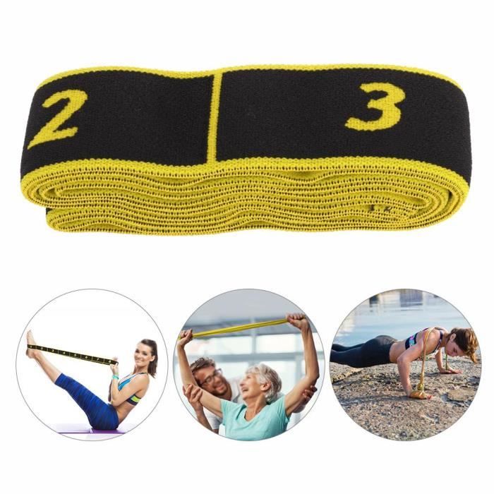 Fitness Elastic Bands Resistance Belt Yoga Sling Accessoire d'exercice pour la formation (jaune)-CHE