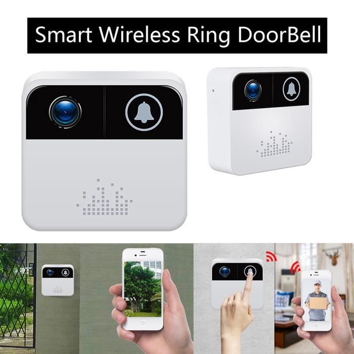 Smart Anneau Sonnette sans fil WiFi Caméra visuelle Phone Home Security Monitor f185