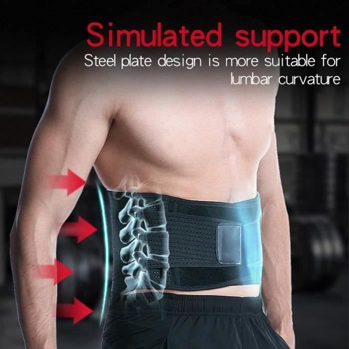 Taille Ceinture de soutien avec la colonne vertébrale Plate Support et pression réglable bande respirante_bei4342 E 70064