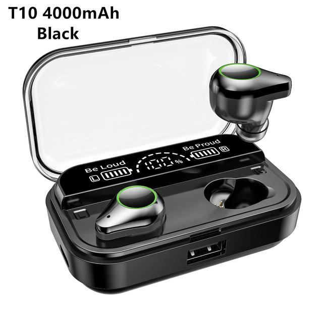 TWS sans fil Bluetooth écouteur empreinte digitale tactile stéréo casques Sport Bluetooth écouteurs avec 4000mAh étanche - Type T10