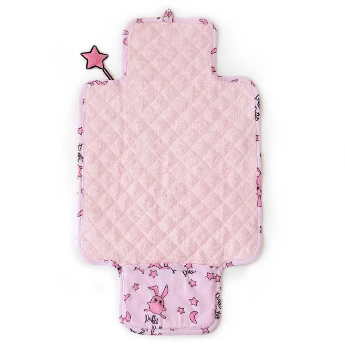 Milk&Moo Tapis à Langer Pour Nouveau-Né, Matelas à Langer Portable Étanche, Coussin à Langer de Naissance, Cadeau Bébé, 100% Coton