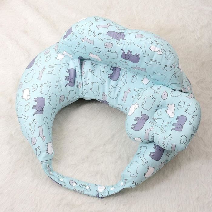 EOVL Coussin d'allaitement et Coussin de Grossesse pour Dormir Maternité Bebe,Taie 100% Coton Amovible et Lavable,D A336