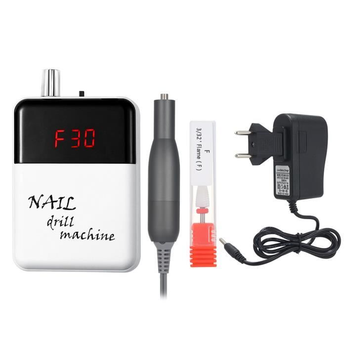 0-3000RPM Portable Électrique Perceuse À Ongles Rechargeable Mini Lime À Ongles Foret Ensemble pour Manucure / Pédicure Polissage-9