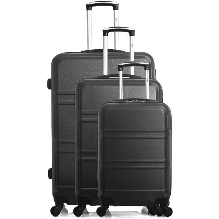 Set de 3 valises UTAH noir