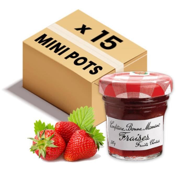 Bonne Maman Pot Confiture Fraise 15 x 30 g