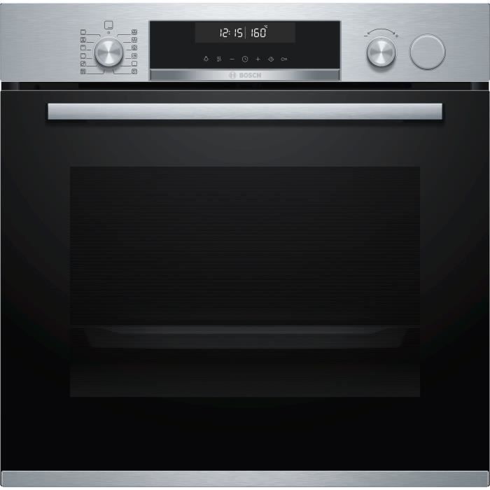 Four VarioSteam EcoClean Encastrable BOSCH - HRA558BS1 - Vol: 71l - 10 modes de cuisson - L59,4cm/P54,8cm/H59,5cm - Inox