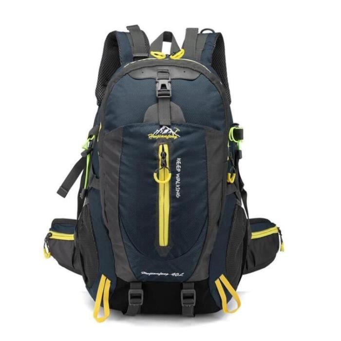 Sac à dos d'escalade étanche sac à dos 40L sac de sport de plein air sac à dos de voyage Camping randonnée Bleu1