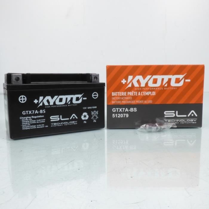 Batterie SLA Kyoto pour Scooter Sym 50 Orbit Ii 4T 2009 à 2019 YTX7A-BS SLA - 12V 6Ah - MFPN : YTX7A-BS SLA - 12V 6Ah-146934-65N