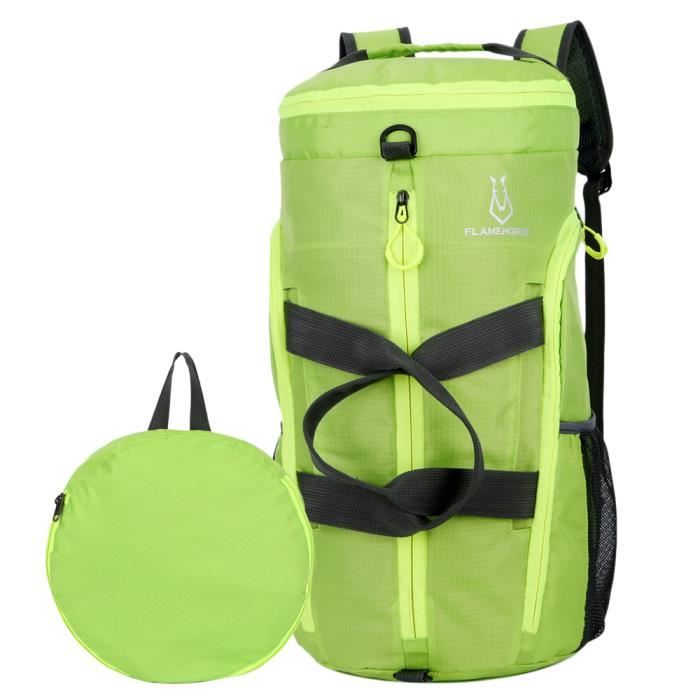 Léger Packable Gym Sports Duffel Bag Camping en plein air Randonnée Voyage Sac à dos pliable Sac à bandoulière Sac à main-41
