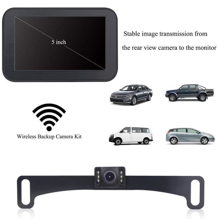 Caméra de recul pour voiture avec écran 5 -, caméra de recul HD