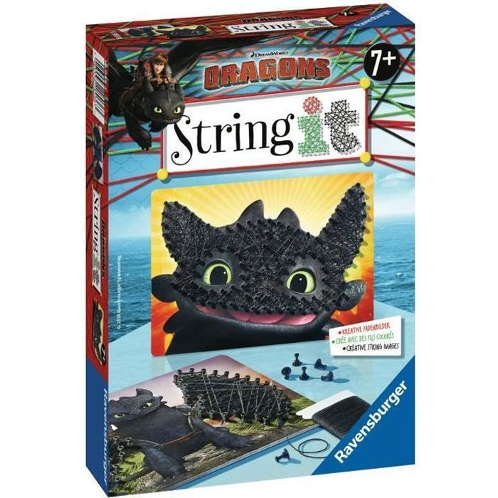 RAVENSBURGER - String It mini: Dragons 3, Dreamworks