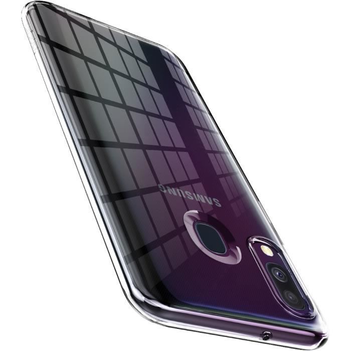 Spigen Coque Samsung Galaxy A40 [Liquid Crystal] Transparente, Souple, Ultra-Fine, Anit-Rayure (618CS26245)