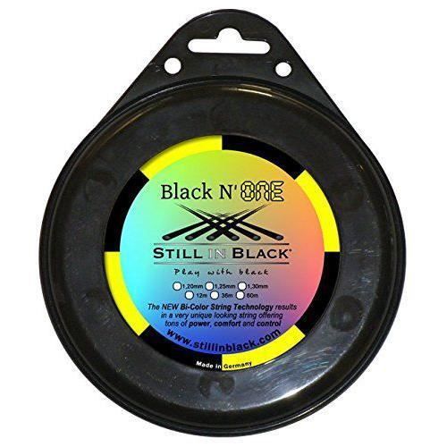 Still in Black Black N One Garniture cordage de tennis Noir/Jaune 1,20 mm x 12 m - SIB1BNO120_Noir/Jaune_1,20 mm x 12 m