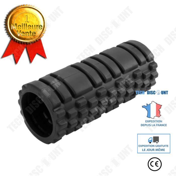 TD® TECTAKE Rouleau de Massage Foam Roller Sport Fitness en Mousse EVA Noir