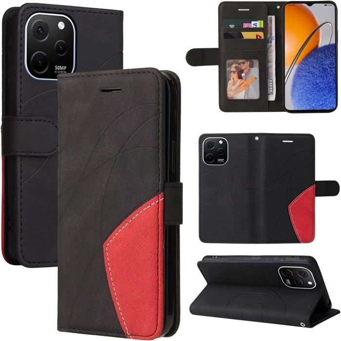Coque Portefeuille Cuir Pour Oukitel C61 / C61 Pro - Magnétique, Poches Cartes, Support, Couleur Rose