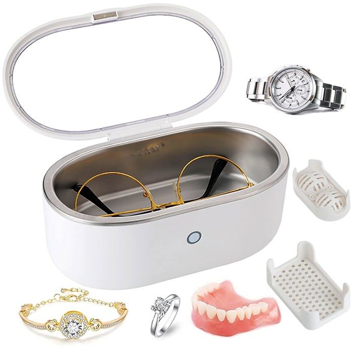 Nettoyeur à ultrasons nettoyeur de bijoux nettoyeur à ultrasons 16 W nettoyeur de lunettesfaible bruit