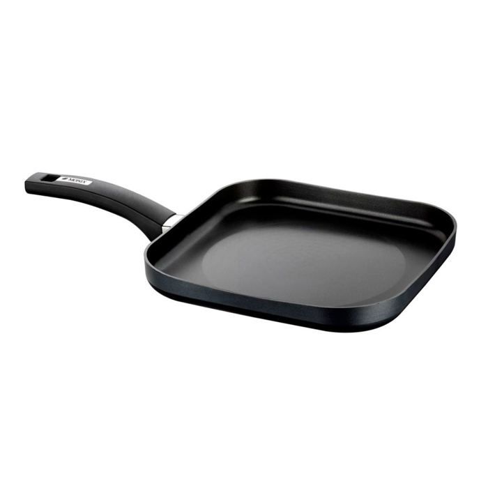 MONIX Resistent Plus Gril Carré sans Rainures 28 cm Fabriquée en Aluminium avec Antiadhésif Innovations sans PFOA Compatible