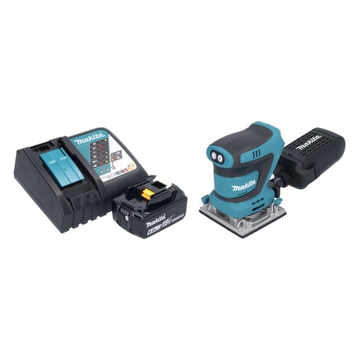 Makita DBO 484 RG1 Ponceuse vibrante sans fil 18 V 112 x 102 mm + 1x batterie 6 0 Ah + chargeur