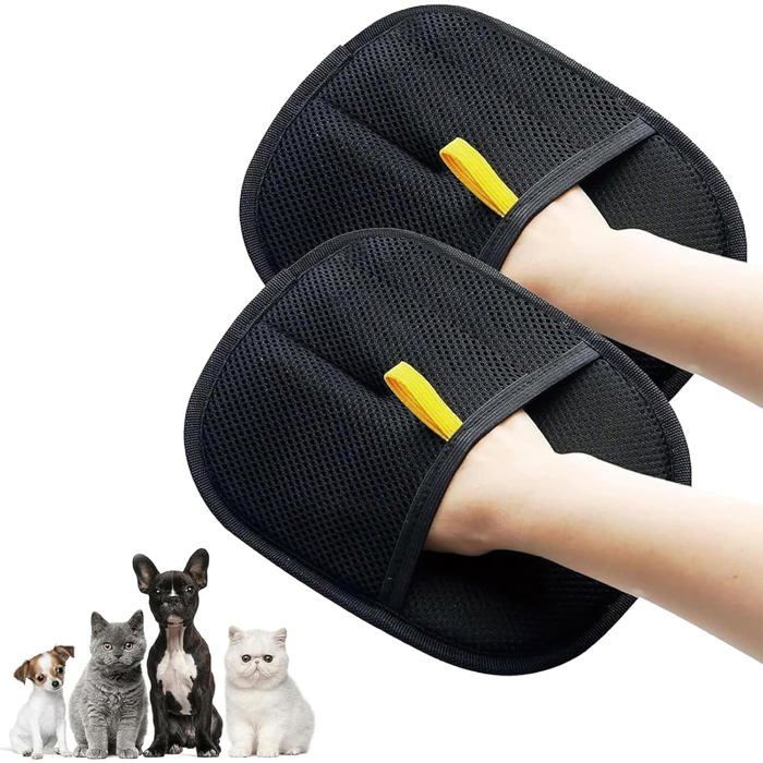 Lot de 2 Gant Poils Animaux Double Face Gant de Toilettage Chien Chat Réutilisable Gant pour Enlever Les Poils de Chat Gants Lot de 2 Gant Poils Animaux Double Face Gant de Toilettage Chien Chat Réutilisable Gant pour Enlever Les Poils de Chat Gants