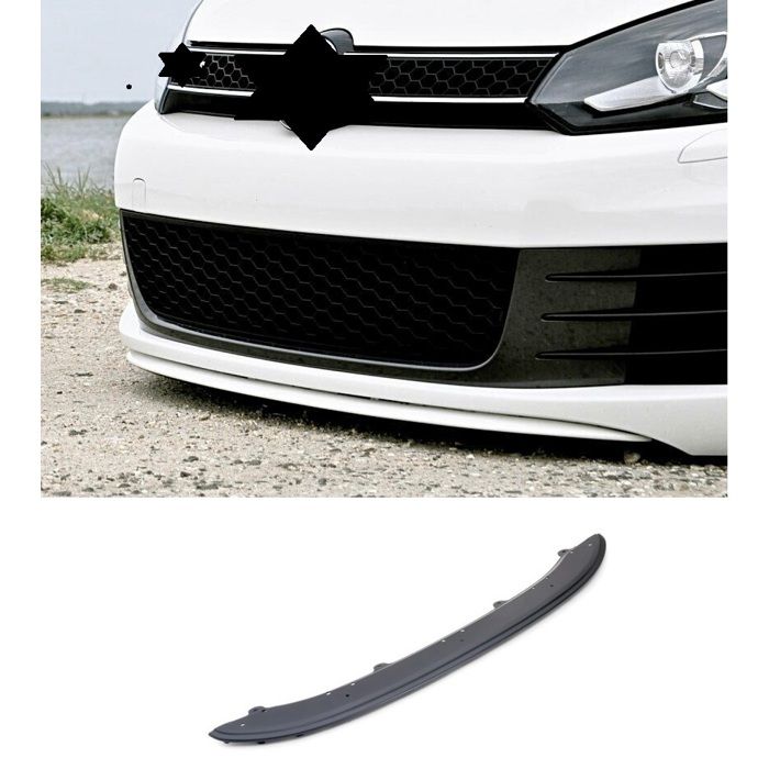 Spoiler Lèvre Inférieure Noir Mat Jupe Pare-Choc Avant Pour VW Golf 6 GTI 2008-