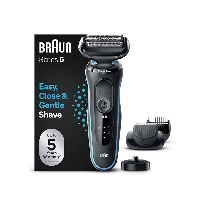 Rasoir Électrique Homme Braun Series 5 51 M4500cs Étanche 3 Lames Flexibles AutoSense
