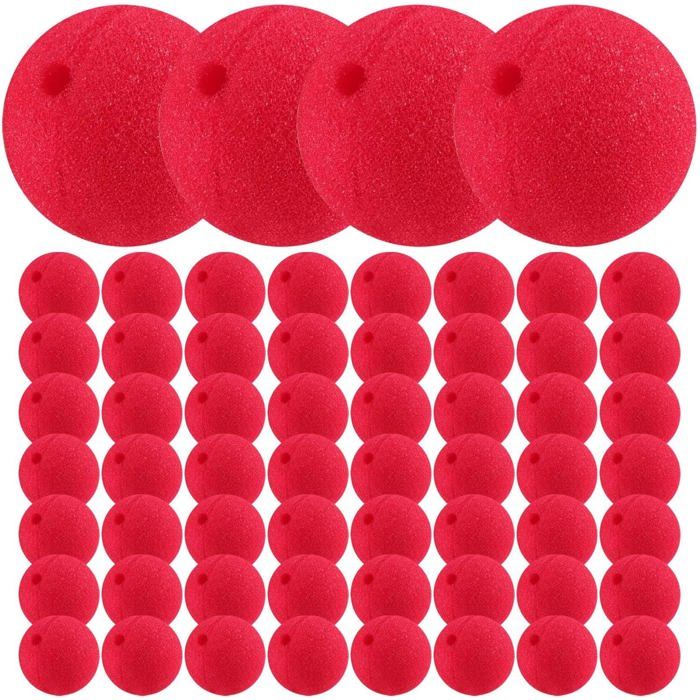 Homoyoyo 40 Nez De Clown En Mousse - Rouge, Bleu, Vert, Jaune - Accessoires Cosplay Pour Fêtes, Halloween, Noël