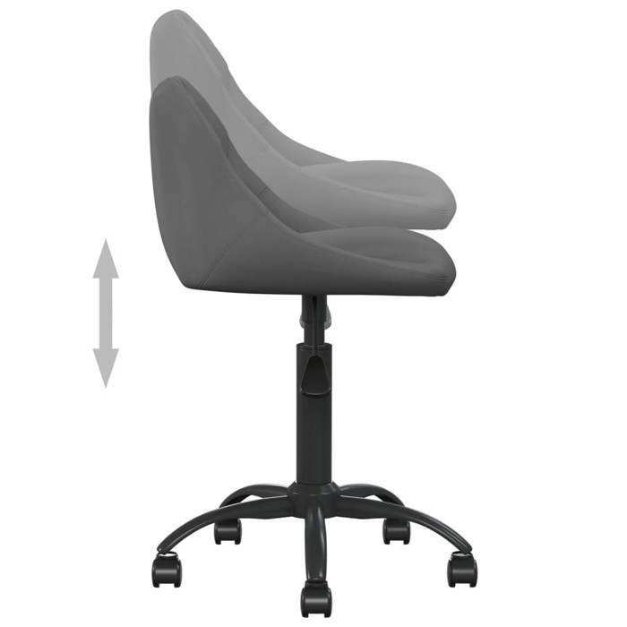 Sale 2026 Fauteuil de bureau - Pour 1 personne - Gris foncé Velours - 44x46x(67.5-79) cm DD383
