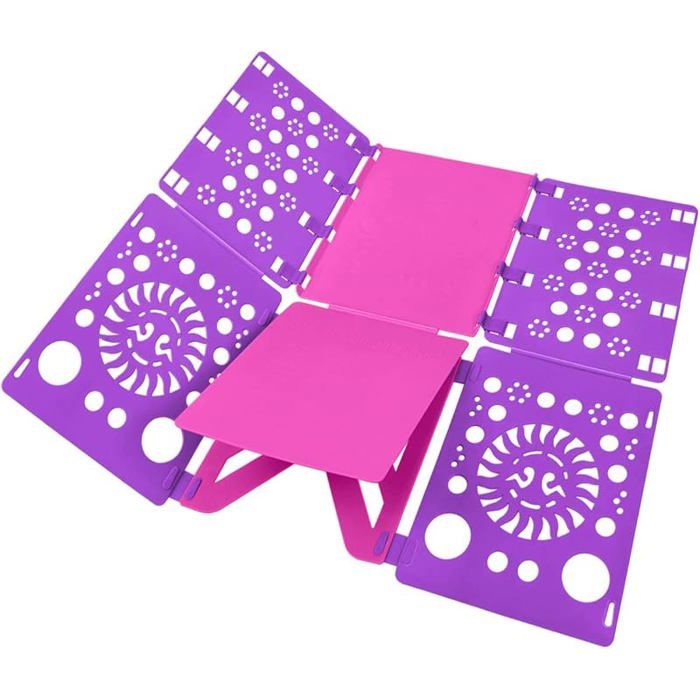Planche à Plier Le Linge - Pli Linge plieur de Linge Enfant Adulte Vetement Chemise t-Shirt Tee Shirts 57 x Rose Violet