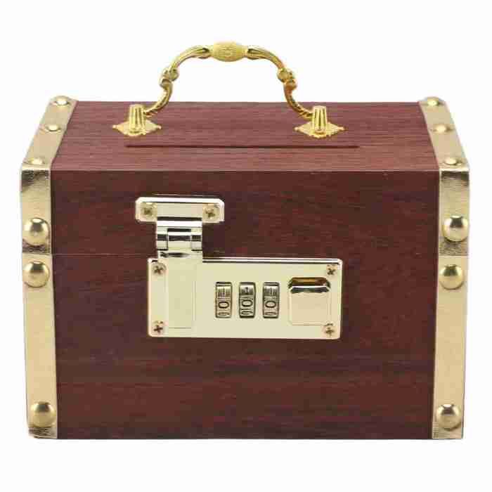 Mxzzand plateau de monnaie en bois Mxzzand coffre dargent en bois Boîte de rangement dargent en bois meuble bac Pas Ourlet