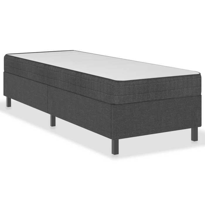 Sommier à Lattes de Lit sans matelas 1 place Gris 100x200 cm en tissu avec structure stable pour Chambre EU721379
