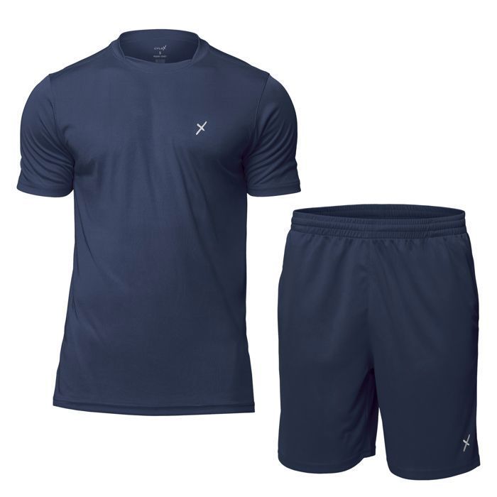 Ensemble de sport homme - CFLEX - 2 pièces - T-shirt de fitness & short - Collection Sportswear - Marine