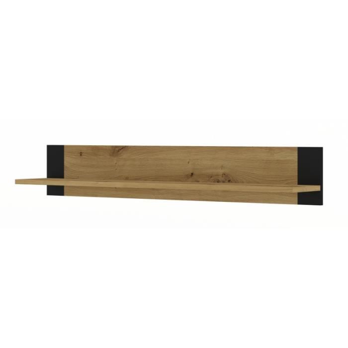 Etagères et bibliothèques - AC-Déco - Etagère murale panneau Mondi - Beige/Noir - L 125 cm Etagères et bibliothèques - AC-Déco - Etagère murale panneau Mondi - Beige/Noir - L 125 cm