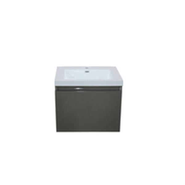 Alterna Meuble Sous Vasque Primeo 60 Cm Suspendu 2 Tiroirs Gris